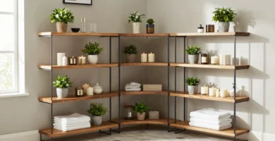 17 Bathroom Corner Shelves Ideas to Use Every Inch