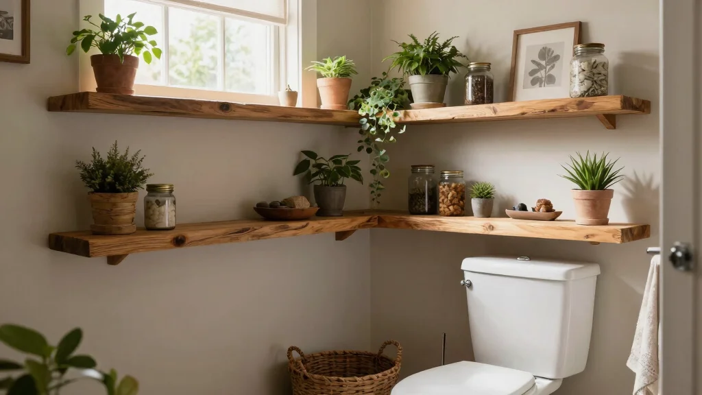 17 Bathroom Floating Shelves Above Toilet Styling Ideas
