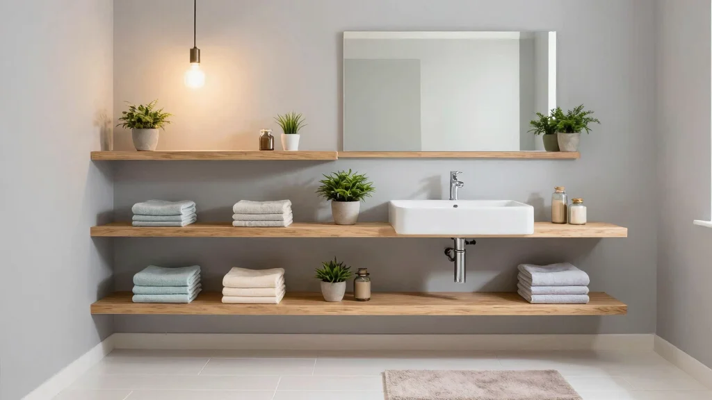 19 Built In Shelves Bathroom Designs You'll Love
