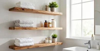 19 Floating Shelves Bathroom Ideas for Clean Styling