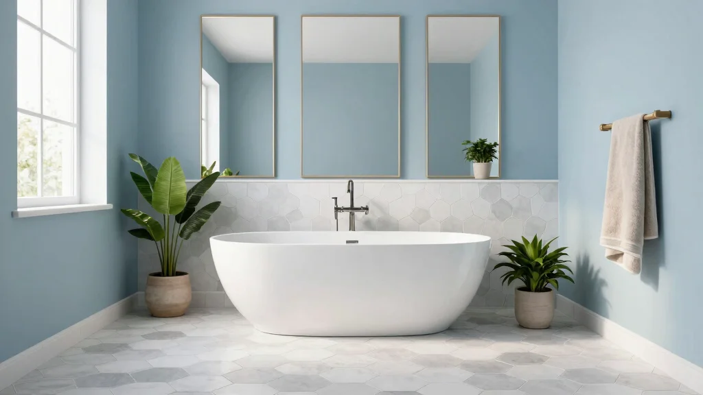 19 Hexagon Floor Tile Bathroom Ideas with Modern Style