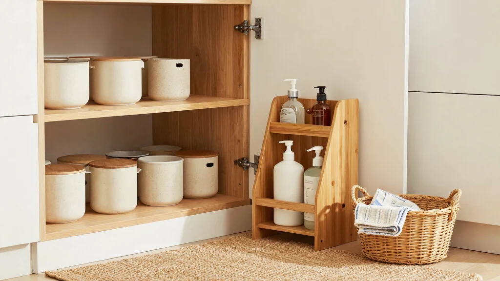 Under The Sink, Finally Organized: 10 Kitchen Ideas That Make Awkward Space Usable