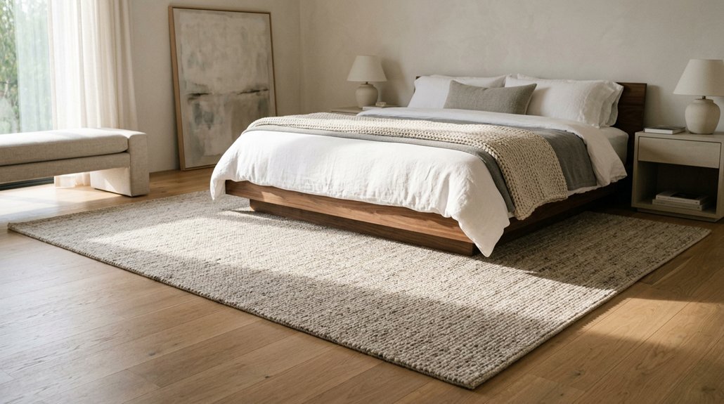bedroom rug placement guide in 10 steps