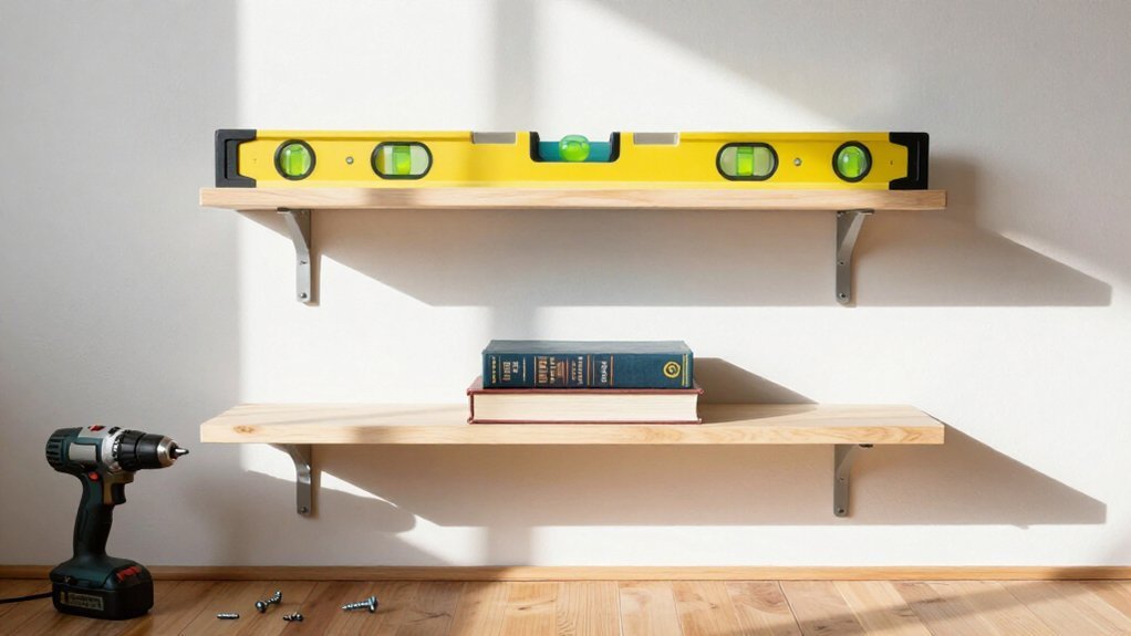 hang shelves level anchors weight test