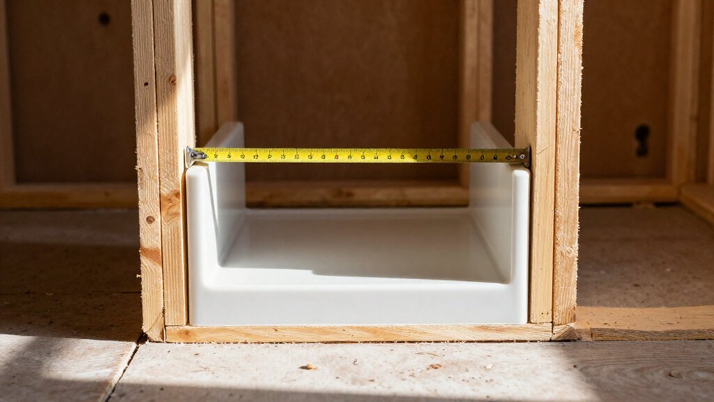 measure for 16 on center niche opening