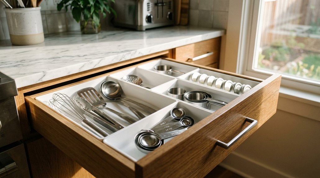 organize kitchen drawers in steps