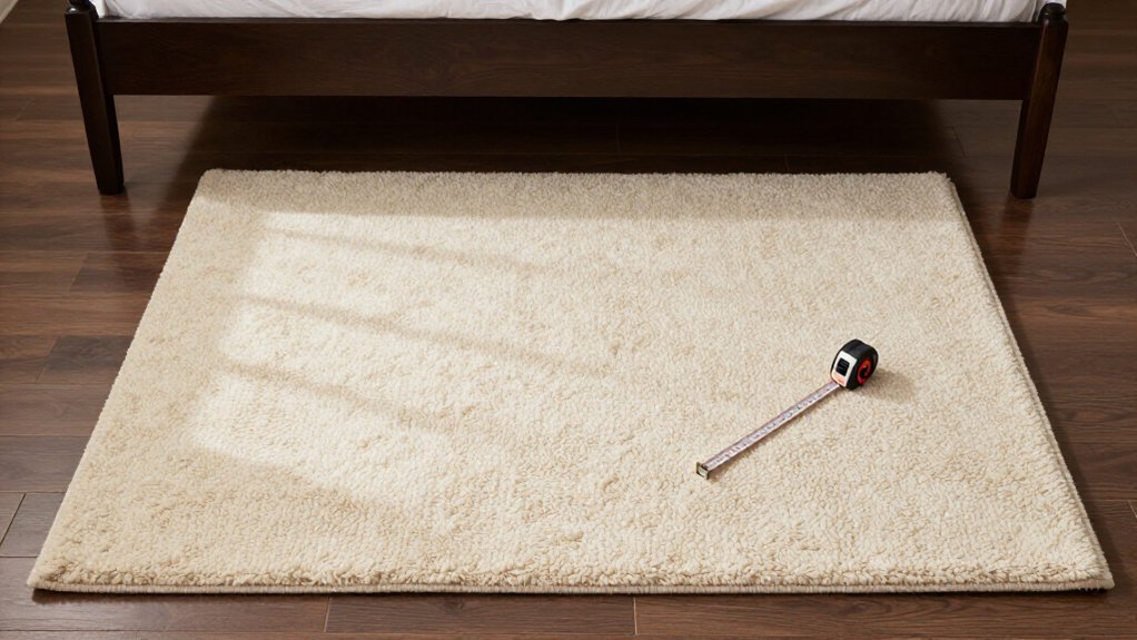 queen bed 8x10 rug