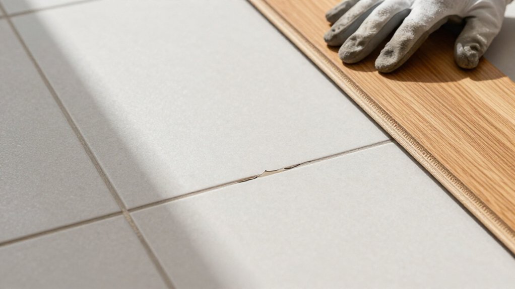 remove loose tiles reattach replace damaged