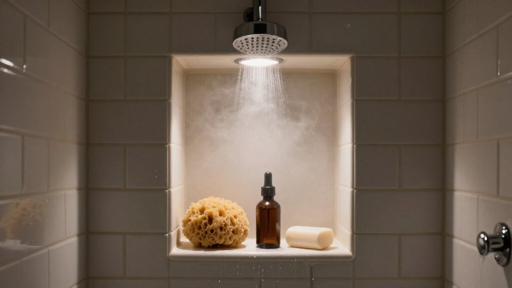 shower niche opposite showerhead placement