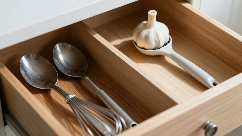 sort utensils by usage frequency