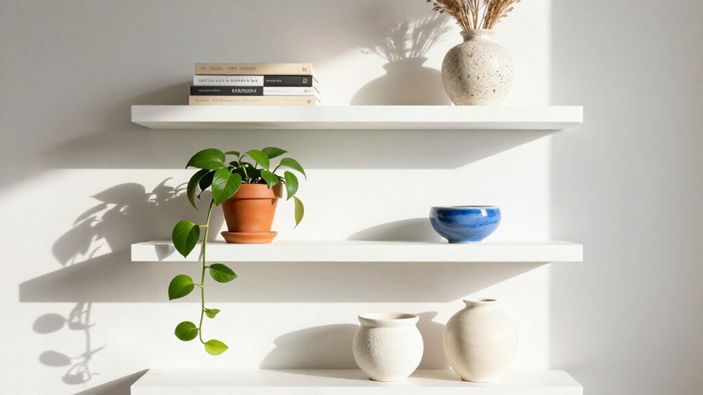 three item shelf balance textures
