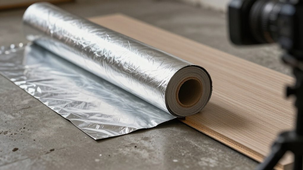 underlayment with vapor barrier